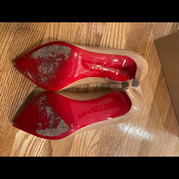 Christian Louboutin Pigalle Nude Patent Leather Heels - Picture 3 of 8